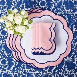 Table Linen Sets | Mrs. Alice Monogram<Mrs. Alice Sofia Pink Appliqué Placemats & Napkins (Set of 4)