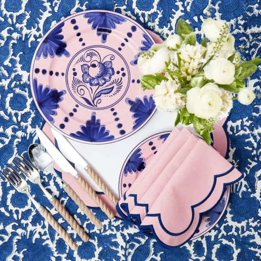 Table Linen Sets | Mrs. Alice Monogram<Mrs. Alice Sofia Pink Appliqué Placemats & Napkins (Set of 4)