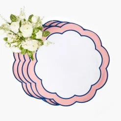 Table Linen Sets | Mrs. Alice Monogram<Mrs. Alice Sofia Pink Appliqué Placemats & Napkins (Set of 4)