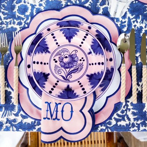 Table Linen Sets | Mrs. Alice Monogram<Mrs. Alice Sofia Pink Appliqué Placemats & Napkins (Set of 4)