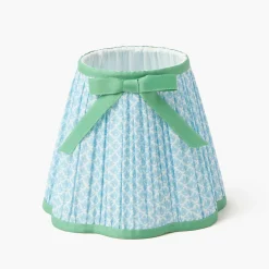 Lampshades<Mrs. Alice Soft Blue & Green Lotus Bow Lampshade (18cm)