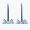 Summer Candleware | Candle Holders<Mrs. Alice Soft Blue Ceramic Bow Candle Holder (Pair)