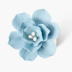 Summer Table Linen | Napkin Rings & Bows<Mrs. Alice Soft Blue Fiore Napkin Rings (Set of 4)