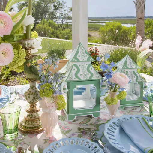 Summer Crockery | Crockery Sets<Mrs. Alice Soft Blue Lace Dinner & Starter Plates (Set of 8)