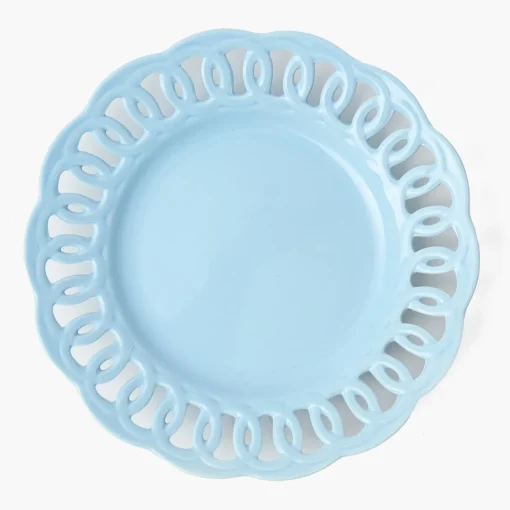 Summer Crockery | Dinner Plates<Mrs. Alice Soft Blue Lace Dinner Plate