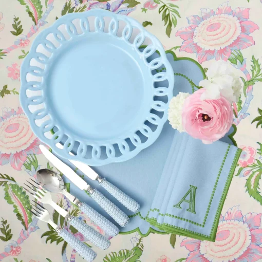 Summer Crockery | Dinner Plates<Mrs. Alice Soft Blue Lace Dinner Plate