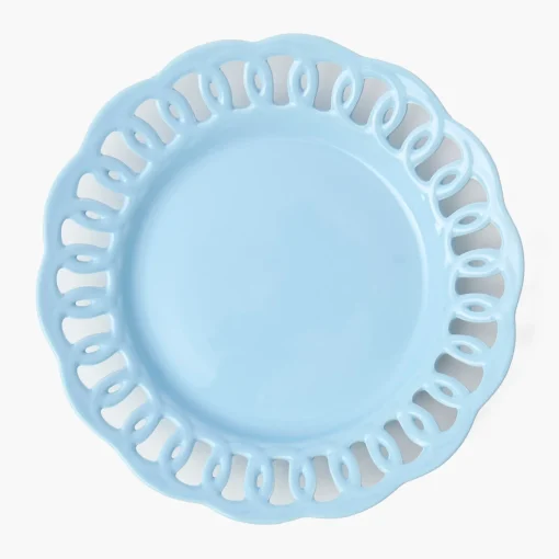 Summer Crockery | Dinner Plates<Mrs. Alice Soft Blue Lace Dinner Plates (Set of 4)
