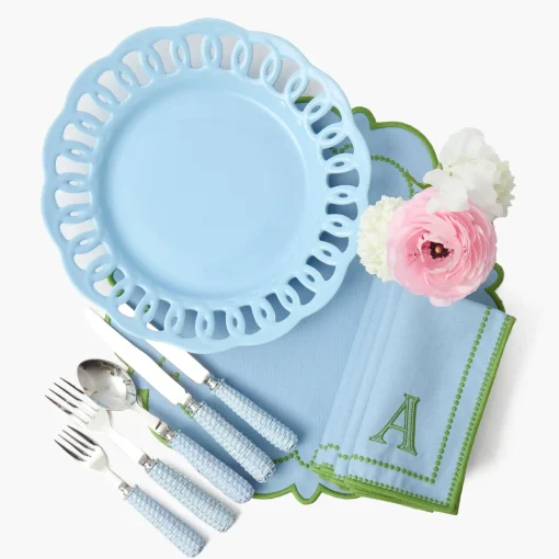 Summer Crockery | Dinner Plates<Mrs. Alice Soft Blue Lace Dinner Plate