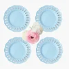 Summer Crockery | Starter Plates<Mrs. Alice Soft Blue Lace Starter Plates (Set of 4)