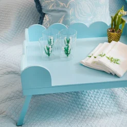 Trays | For Her<Mrs. Alice Soft Blue Lacquer Breakfast Tray