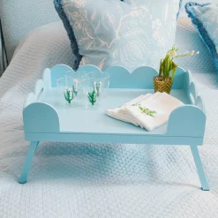 Trays | For Her<Mrs. Alice Soft Blue Lacquer Breakfast Tray