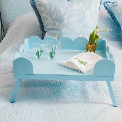Trays | For Her<Mrs. Alice Soft Blue Lacquer Breakfast Tray