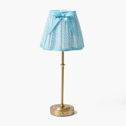 Lampshades<Mrs. Alice Soft Blue Lotus Bow Lampshade (18cm)