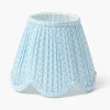 Lampshades<Mrs. Alice Soft Blue Lotus Deep Scalloped Lampshade (18cm)