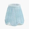 Lampshades<Mrs. Alice Soft Blue Lotus Deep Scalloped Lampshade (14cm)