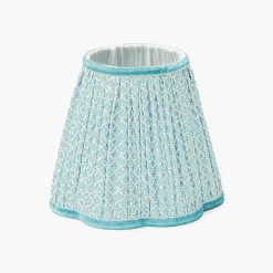 Lampshades<Mrs. Alice Soft Blue Lotus Lampshade (18cm)