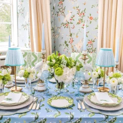 Lampshades<Mrs. Alice Soft Blue Lotus Lampshade (18cm)