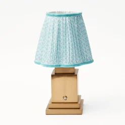 Lampshades<Mrs. Alice Soft Blue Lotus Lampshade (18cm)