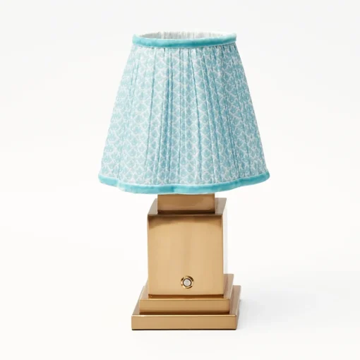 Lampshades<Mrs. Alice Soft Blue Lotus Lampshade (18cm)