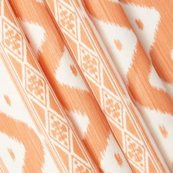 Serena Fresson Fabrics<Mrs. Alice Soft Coral Ikat Stripe Fabric