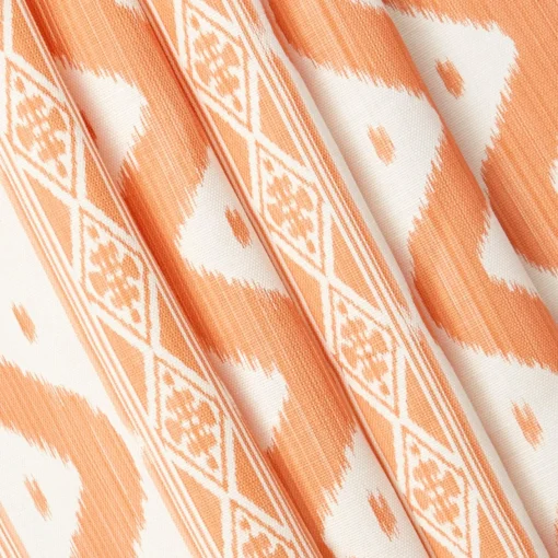 Serena Fresson Fabrics<Mrs. Alice Soft Coral Ikat Stripe Fabric