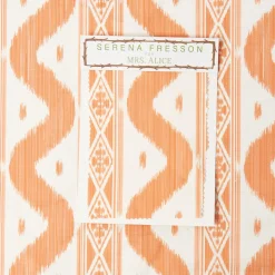 Serena Fresson Fabrics<Mrs. Alice Soft Coral Ikat Stripe Fabric