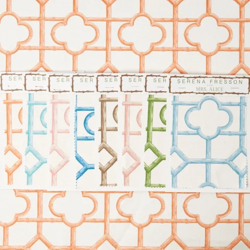 Serena Fresson Fabrics<Mrs. Alice Soft Coral Shaded Bamboo Fabric