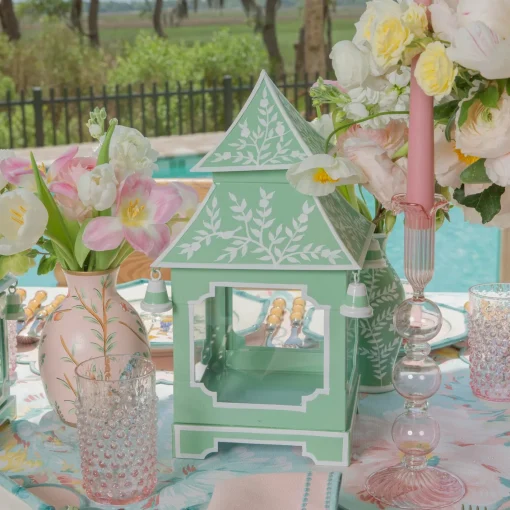 Year-round Decorations | Pagodas & Lanterns<Mrs. Alice Soft Green Chinoiserie Pagoda Lantern