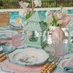 Summer Candleware | Year-round Decorations<Mrs. Alice Soft Green Mini Chinoiserie Pagoda Lanterns (Pair)