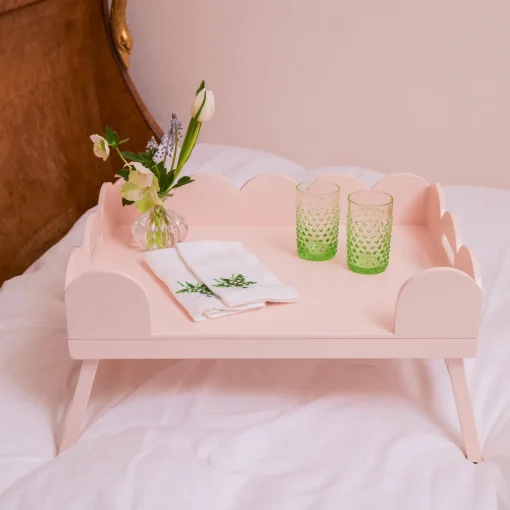 Trays | For Her<Mrs. Alice Soft Pink Lacquer Breakfast Tray