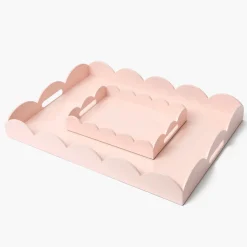 Trays | For Her<Mrs. Alice Soft Pink Lacquer Tray Set