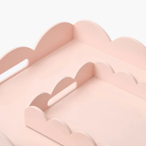 Trays | For Her<Mrs. Alice Soft Pink Lacquer Tray Set