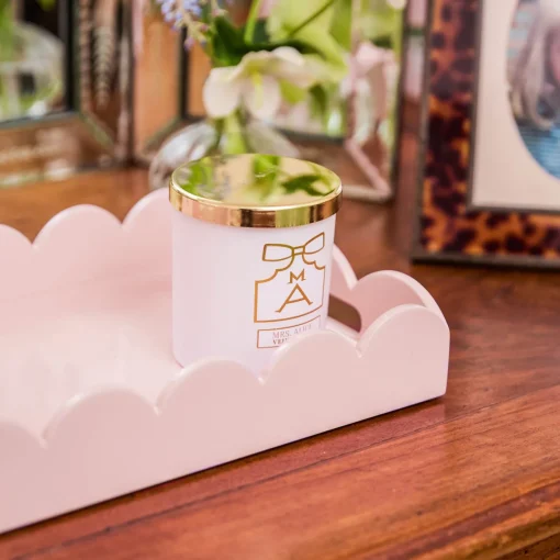 Trays | For Her<Mrs. Alice Soft Pink Lacquer Tray Set