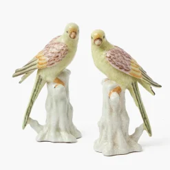 Year-round Decorations<Mrs. Alice Soft Yellow Porcelain Parrot (Pair)