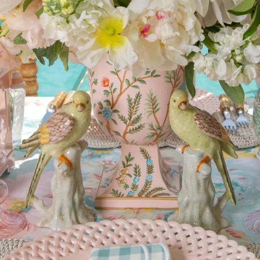 Year-round Decorations<Mrs. Alice Soft Yellow Porcelain Parrot (Pair)