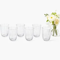 Summer Glassware | Glasses<Mrs. Alice Speckle Water Glasses (Set of 6)