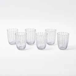 Summer Glassware | Glasses<Mrs. Alice Speckle Water Glasses (Set of 6)