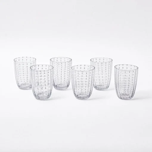 Summer Glassware | Glasses<Mrs. Alice Speckle Water Glasses (Set of 6)