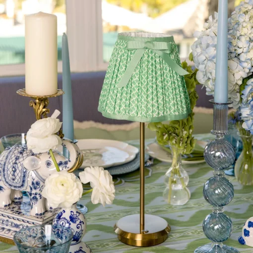 Lampshades<Mrs. Alice Spring Green Lotus Bow Lampshade (18cm)