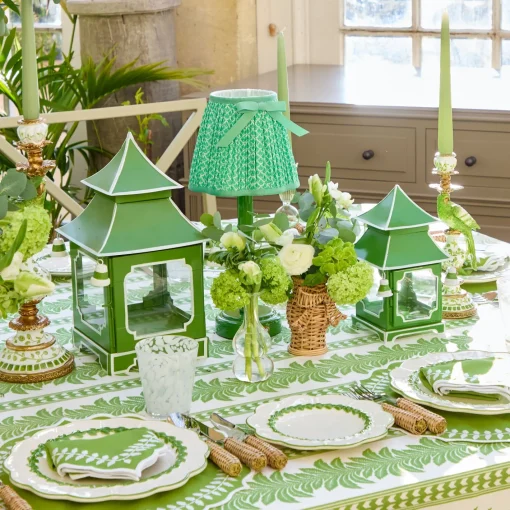 Lampshades<Mrs. Alice Spring Green Lotus Bow Lampshade (18cm)