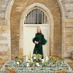 Year-round Decorations | Autumn Decorations<Mrs. Alice Tall Green Velvet Mushrooms (Set of 3)