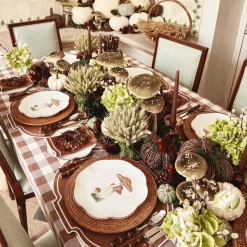 Year-round Decorations | Autumn Decorations<Mrs. Alice Tall Green Velvet Mushrooms (Set of 3)