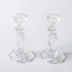 Candle Holders<Mrs. Alice Tall Lace Edge Candle Holders (Pair)
