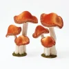 Year-round Decorations<Mrs. Alice Tall Orange Glitter Mushrooms (Pair)