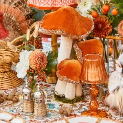 Year-round Decorations<Mrs. Alice Tall Orange Glitter Mushrooms (Pair)
