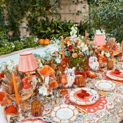 Year-round Decorations<Mrs. Alice Tall Orange Glitter Mushrooms (Pair)