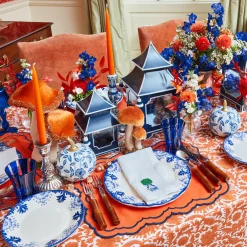 Year-round Decorations<Mrs. Alice Tall Orange Glitter Mushrooms (Pair)