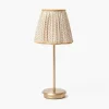Rechargeable Table Lamps<Mrs. Alice Tall Rechargeable Lamp & Putty Lotus Shade (18cm)