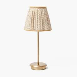 Rechargeable Table Lamps<Mrs. Alice Tall Rechargeable Lamp & Putty Lotus Shade (18cm)