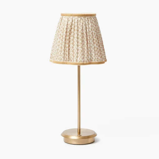 Rechargeable Table Lamps<Mrs. Alice Tall Rechargeable Lamp & Putty Lotus Shade (18cm)